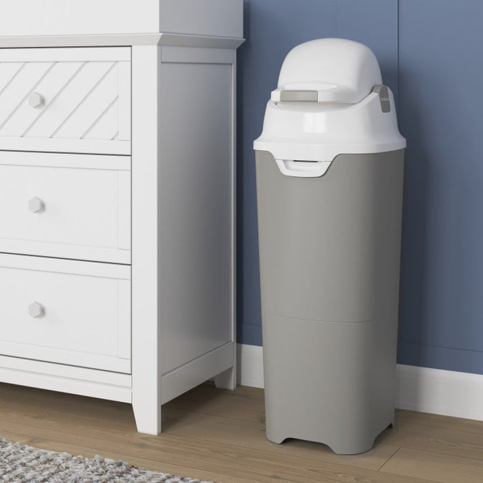 Foundations Premium Tall Diaper Pail, Gray