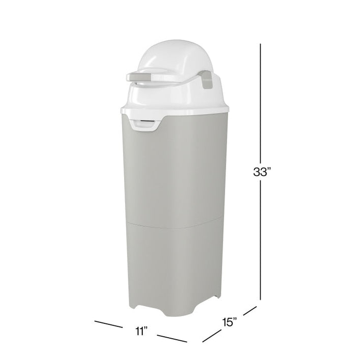 Foundations Premium Tall Diaper Pail, Gray