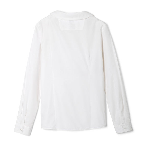 French Toast Girls School Uniform Long Sleeve Peter Pan Collar Blouse - White - SE9384
