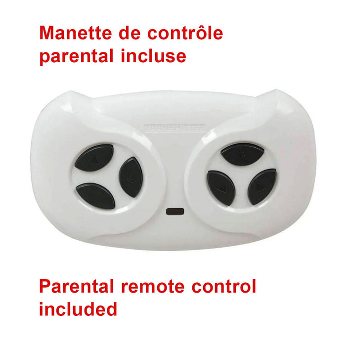 Freddo Raider Jeep white parental remote control with black buttons shown on a plain background.