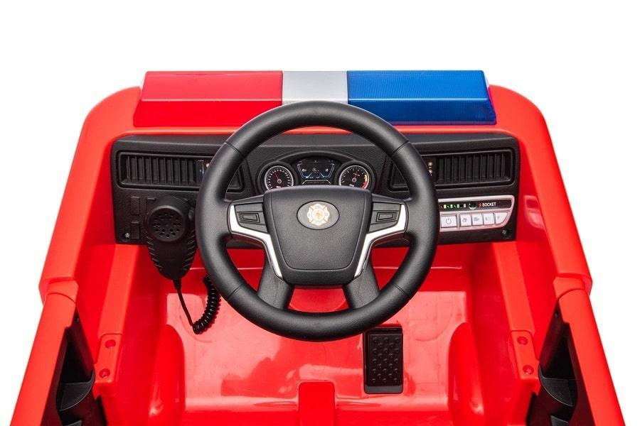 Freddo Toys - 12V Fire Truck 1-Seater Ride-On with Lights, Sounds & Parent Remote - Freddo Toys