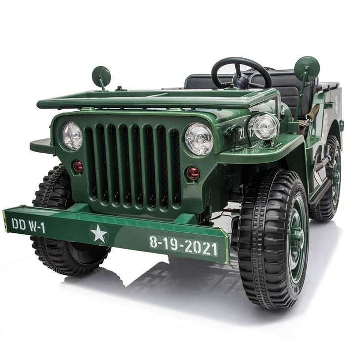 Freddo Toys - Freddo Toys 24V Military Willy Jeep 3 Seater Electric Ride on