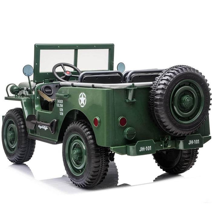 Freddo Toys - Freddo Toys 24V Military Willy Jeep 3 Seater Electric Ride on