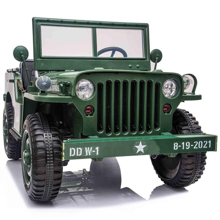 Freddo Toys - Freddo Toys 24V Military Willy Jeep 3 Seater Electric Ride on