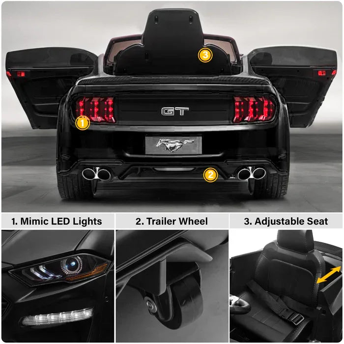 Freddo Toys - Voltz Toys Ford Mustang 24V Ride-On Car for Kids with Drift Mode & LED Lights