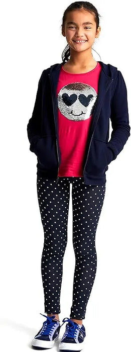 French Toast® Fille Sweat à capuche zippé polaire - Bleu marine moyen