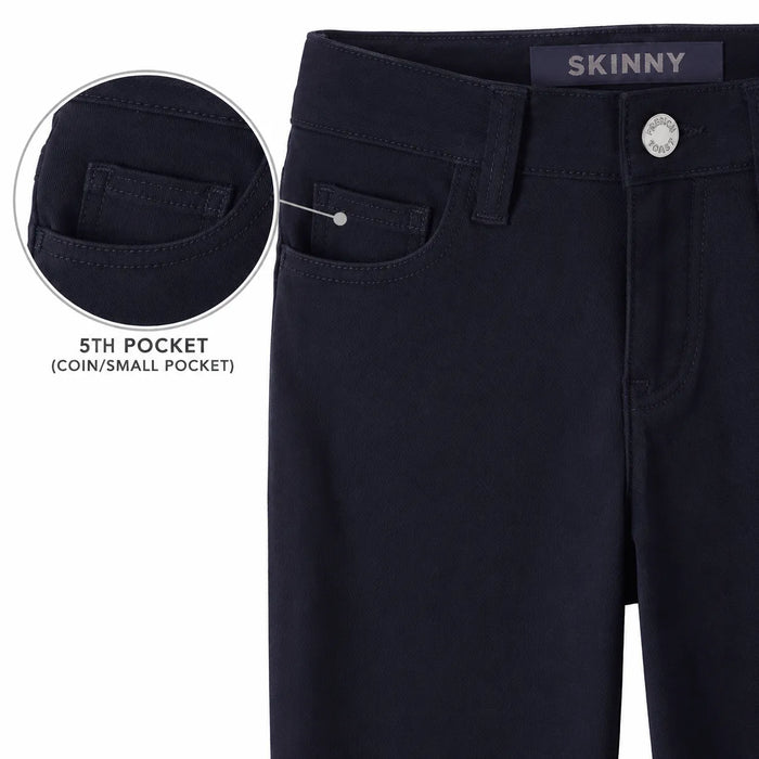 French Toast® Girls' Stretch 5 Pocket Pant – Navy Sizes 7-20, Style SK9601