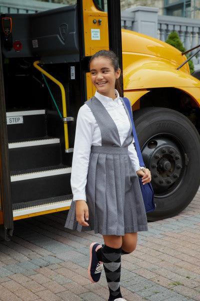 French Toast® - French Toast Girls School Uniform Long Sleeve Fitted Oxford Shirt - White - SE9287