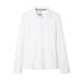 French Toast® - French Toast Girls School Uniform Long Sleeve Interlock Polo with Picot Collar - White - SA9424
