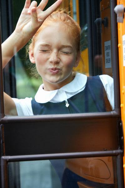 French Toast® - French Toast Girls School Uniform Pleated Jumper with Heart Zipper - Navy - SY9249