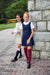 French Toast® - French Toast Girls School Uniform Pleated Jumper with Heart Zipper - Navy - SY9249