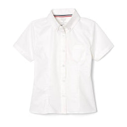 French Toast® - French Toast Girls School Uniform Short Sleeve Fitted Oxford Shirt - White - SE9284
