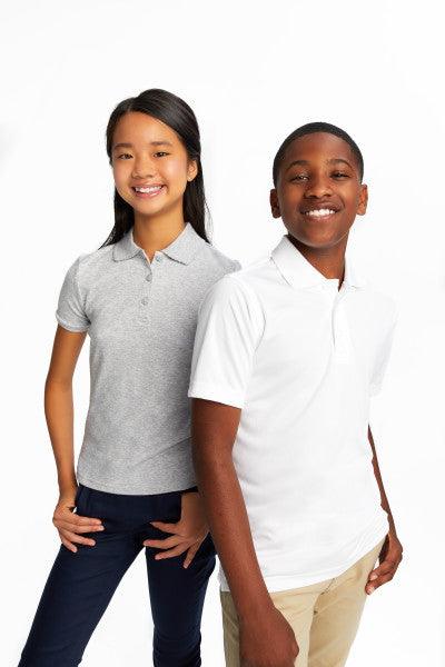 Girls grey polo hotsell