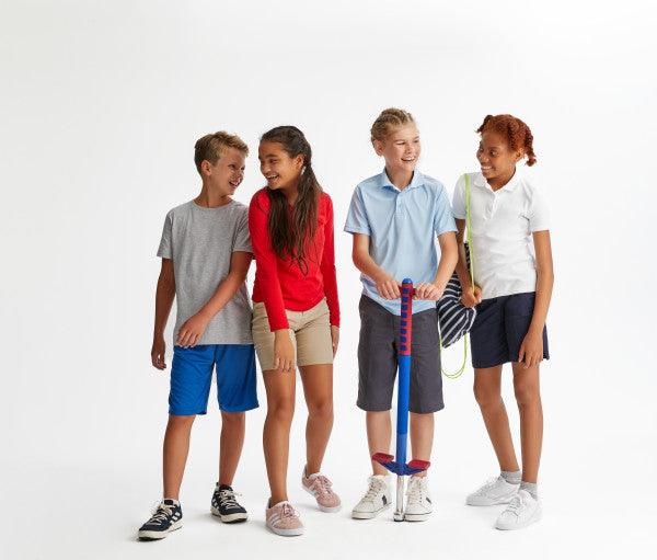 French Toast® - French Toast Girls School Uniform Short Sleeve Interlock Polo with Picot Collar - SA9423