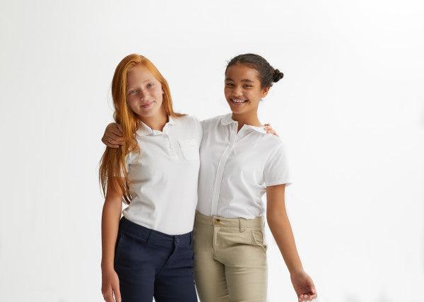 French Toast® - French Toast Girls School Uniform Short Sleeve Peter Pan Collar Blouse - White - SE9383
