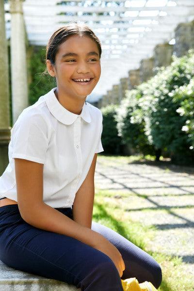 French Toast® - French Toast Girls School Uniform Straight Fit Stretch Twill Pant - Navy - SK9490