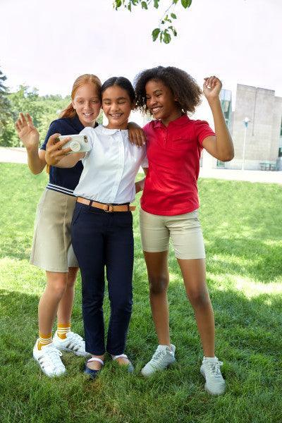 French Toast® - French Toast Girls School Uniform Straight Fit Stretch Twill Pant - Navy - SK9490