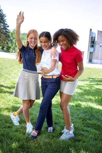 French Toast® - French Toast Girls School Uniform Straight Fit Stretch Twill Pant - Navy - SK9490