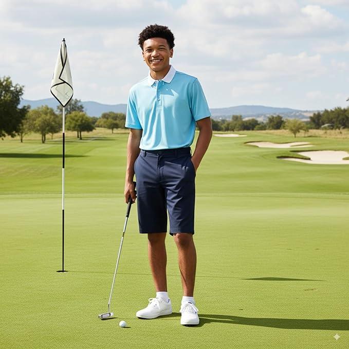 French Toast® - French Toast Men’s Flat Front Performance Stretch Shorts SH9252Y