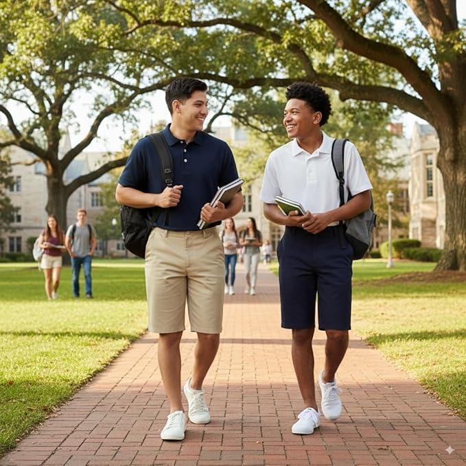 French Toast® - French Toast Men’s Flat Front Performance Stretch Shorts SH9252Y