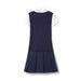 French Toast® - French Toast School Uniform Short Sleeve 2-Fer Pleated Dress - Navy - SZ9201