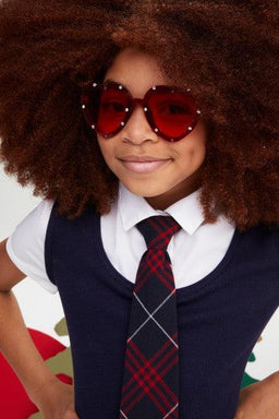 French Toast® - French Toast School Uniform Short Sleeve 2-Fer Pleated Dress - Navy - SZ9201