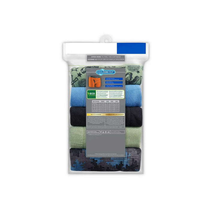 Fruit of the Loom® - Fruit of the Loom Boys CoolZone Camo Boxer Briefs - 5 Pack
