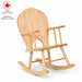 Full back solid maple wooden kids rocking chair - Made in Canada
