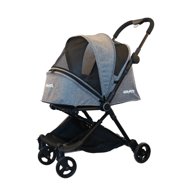 Gen7 Pets - Gen7 Pets Genius City Pet Stroller Heather Black