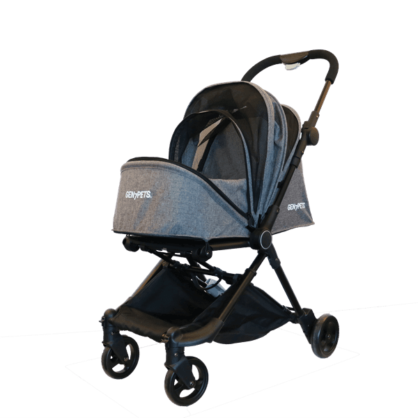 Gen7 Pets - Gen7 Pets Genius City Pet Stroller Heather Black