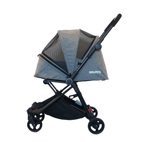 Gen7 Pets - Gen7 Pets Genius City Pet Stroller Heather Black