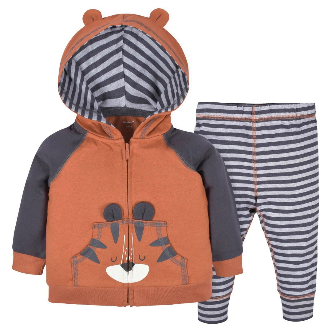 Gerber - Gerber 2-Piece Baby & Toddler Tiger Hoodie and Joggers Set (12m-5yrs)