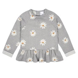 Gerber - Gerber 2-Piece Baby Girls Daisy Peplum Top & Leggings Set - Prepack