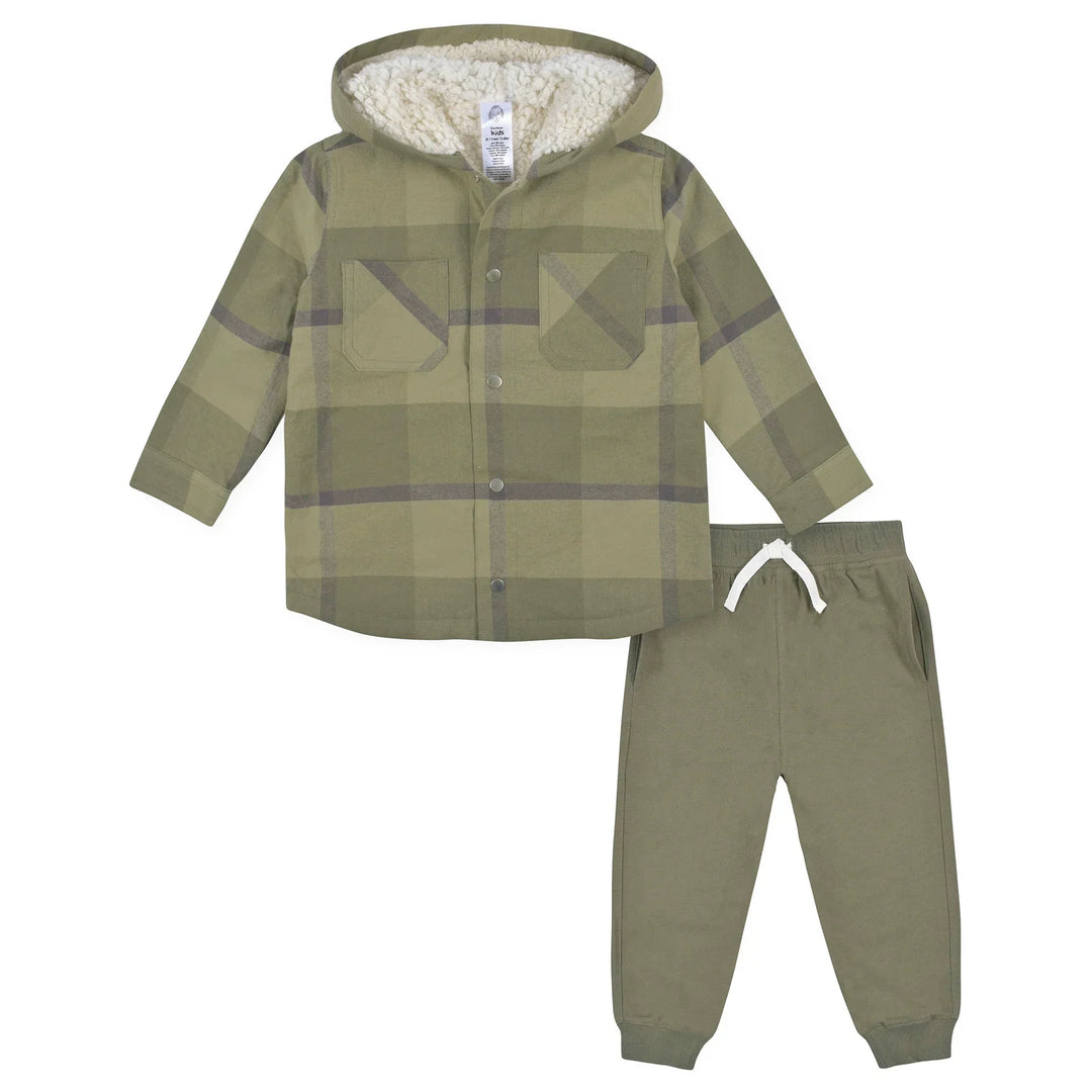 Gerber - Gerber 2pc Flannel Baby & Toddler Jacket and Jogger Pant Set - (12m-5T)