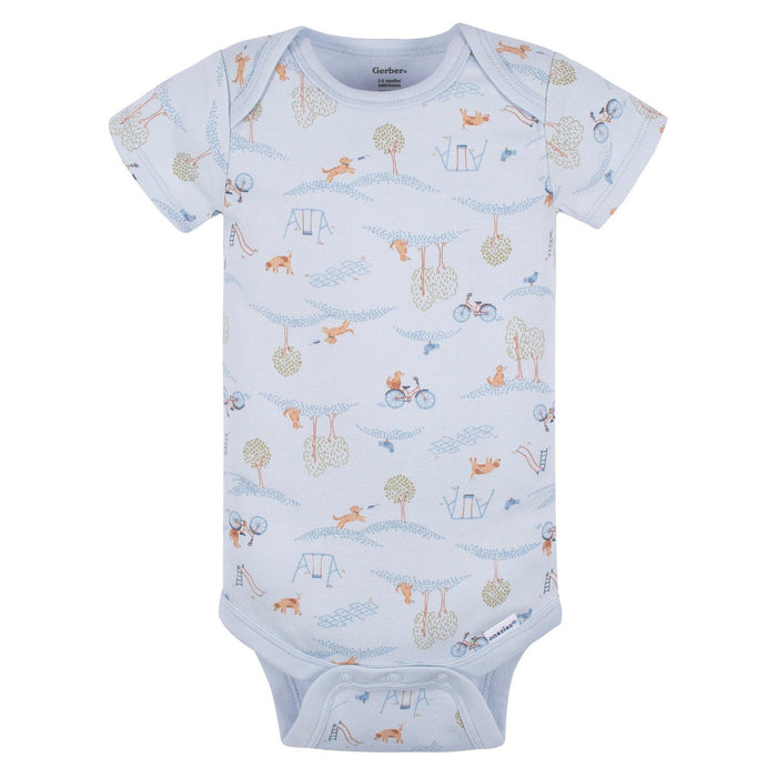 Gerber - Gerber 3 Pack Baby Boys Puppy Playground Onesies Bodysuit