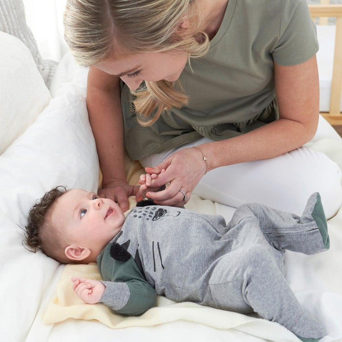 Gerber - Gerber 4-Pack Baby Boys Tiger Sleep n Plays with Mitten Cuffs