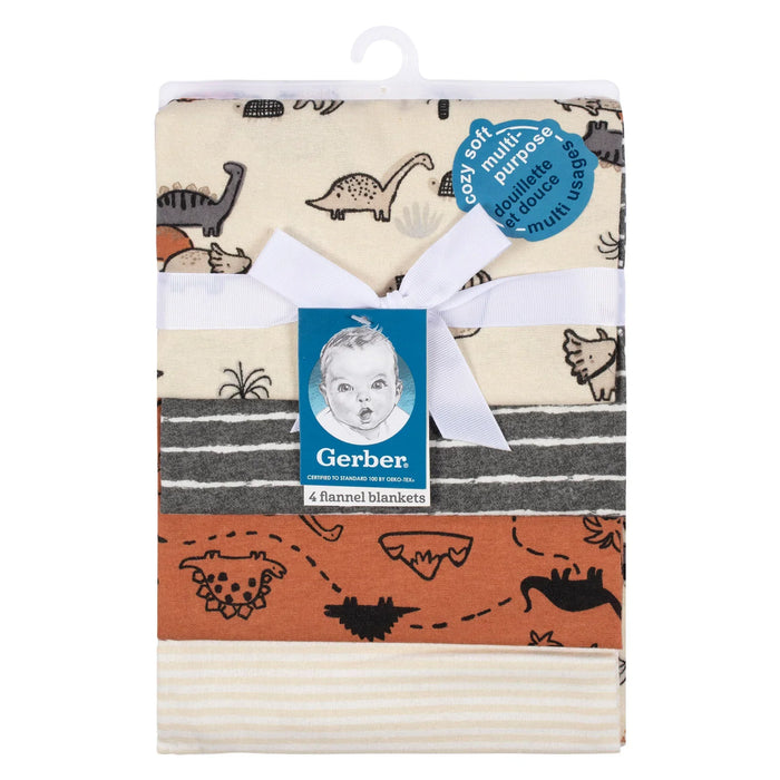 Gerber - Gerber 4-Pack Flannel Baby Receiving Blankets