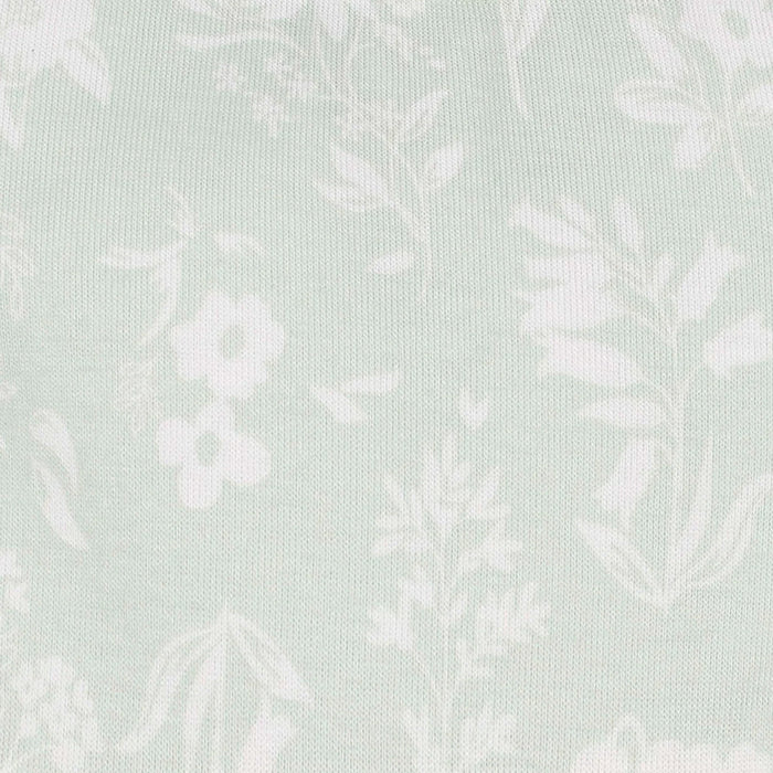 Gerber - Gerber Baby Girl Cotton Dress – Floral Infant Dress with Pockets & Easy Snap Back - Sage Wildflower - 0-9m