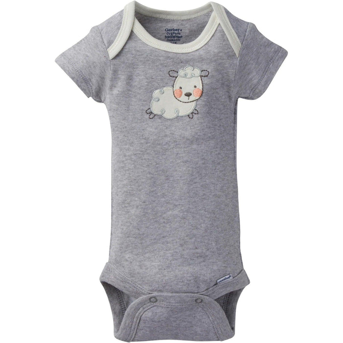 Gerber - Gerber Short Sleeve Bodysuit Onesies Sheep - 5pk - Preemie