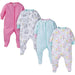 Gerber - Gerber Sleep 'N Play Baby Girl's Sleepers - 4pk
