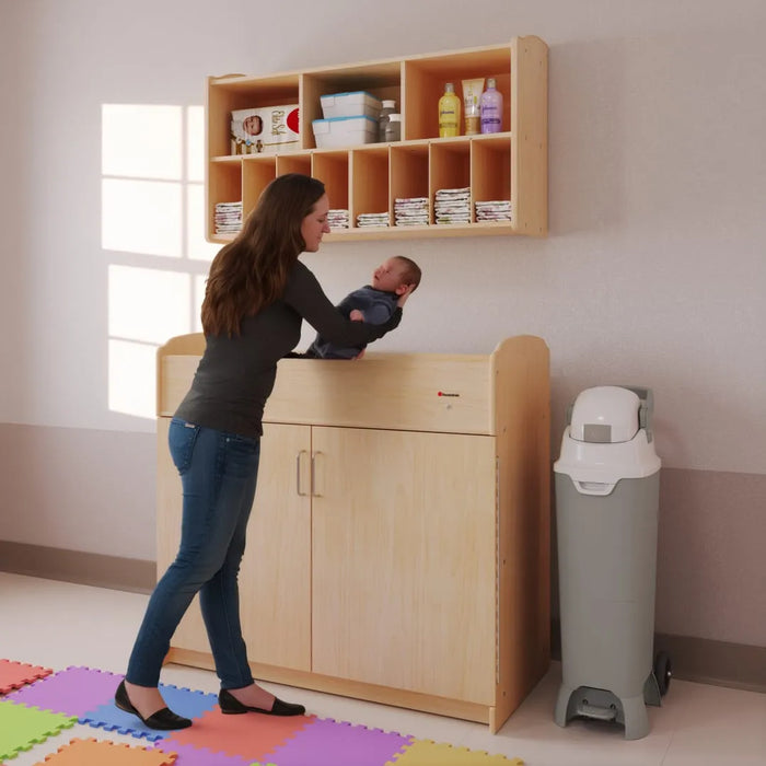 Foundations Pro Hands-Free Tall Diaper Pail with Wheels – Commercial-Grade Odor-Locking Diaper Pail