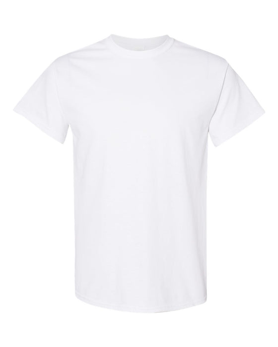 Gildan Heavy Cotton T-shirt 500 in white shown front-facing against a plain background.