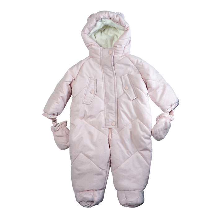 Combinaison de neige matelassée Minoti avec oreilles d'ourson, moufles et chaussons – (0–9 mois)