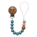 Glitter and Spice - Glitter and Spice Pacifier Clip - Steel Blue