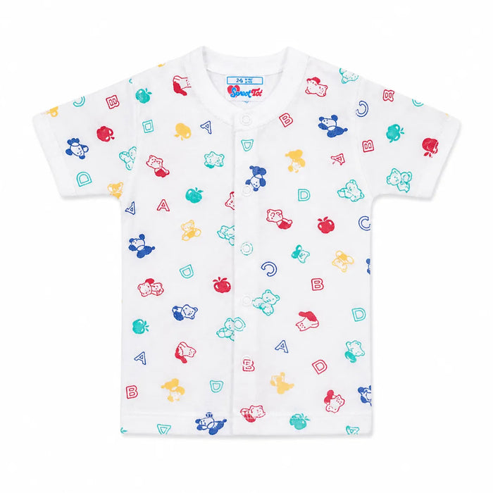 Goldtex® Baby Short Sleeve Vest Soft Cotton Everyday Essential 3M–24M
