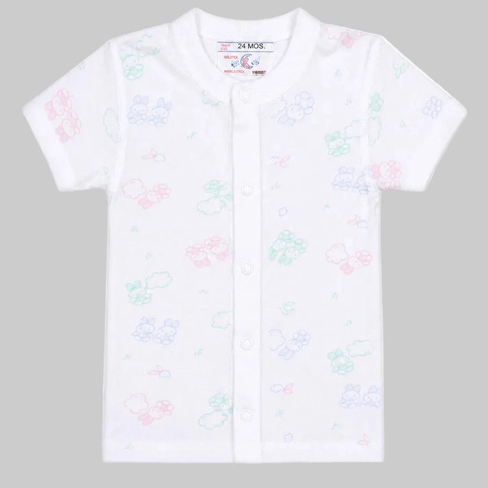 Goldtex® Baby Short Sleeve Vest Soft Cotton Everyday Essential 3M–24M
