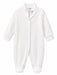 Goldtex GT10 baby romper in white terry fabric displayed against a white background.
