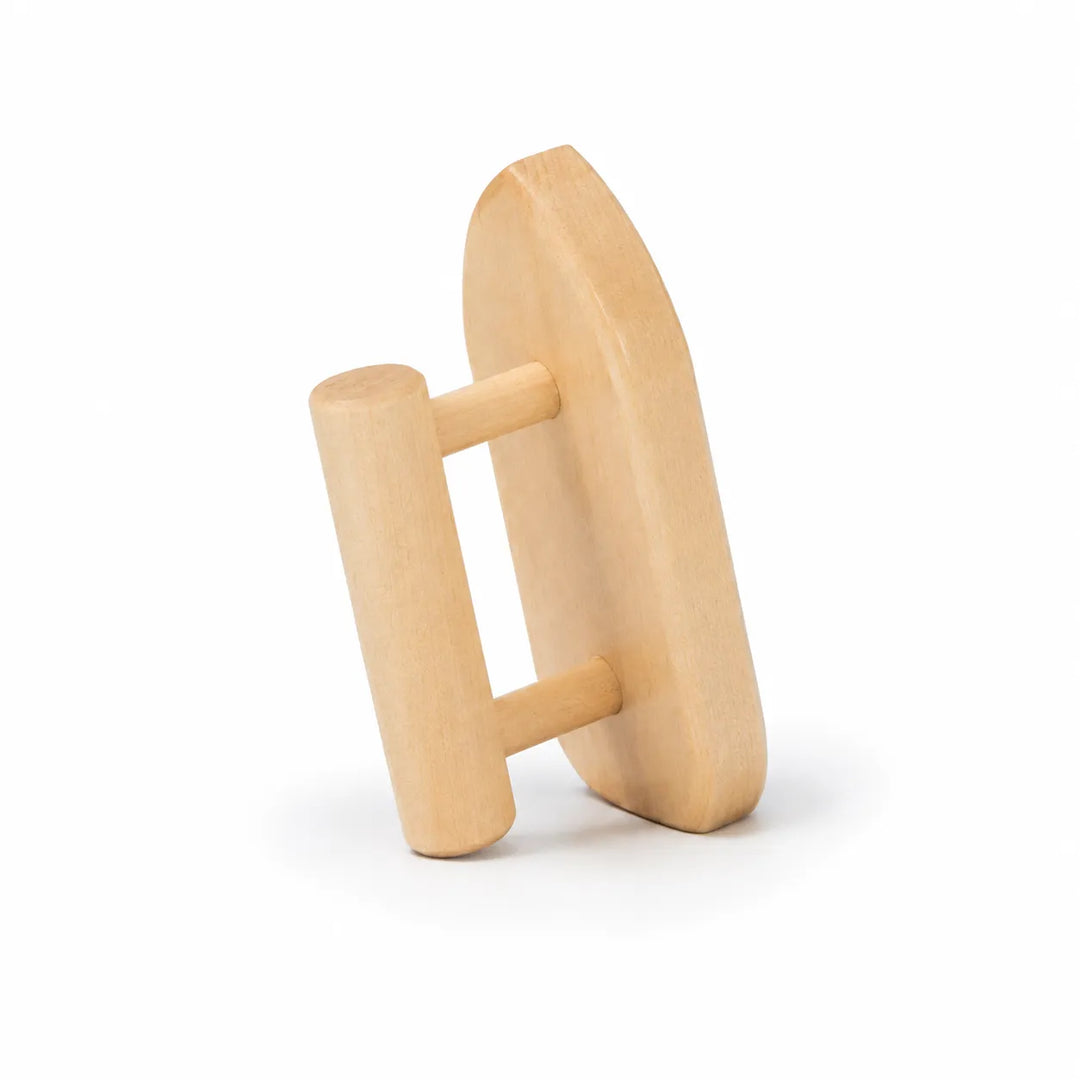 Solid maple wood iron pretend play toy