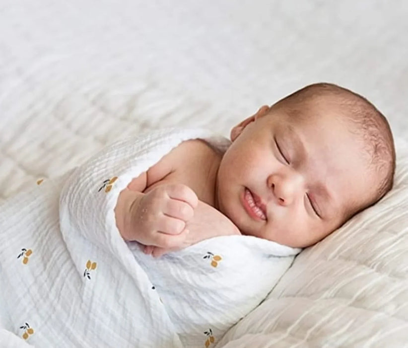 Goldtex - Muslin Cotton Baby Swaddle Blanket – Cherry & Whale Patterns