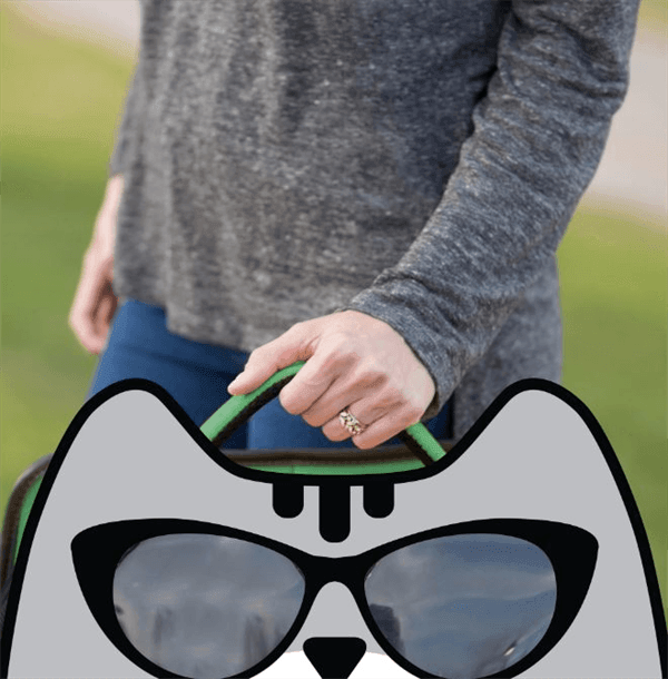 Goldtex - PrimeTime Petz KittyPak Collapsible Backpack Cat Carrier Deep Green